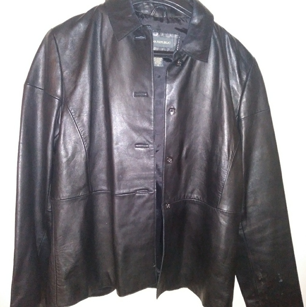 Women's Leather Blazer By Banana Republic