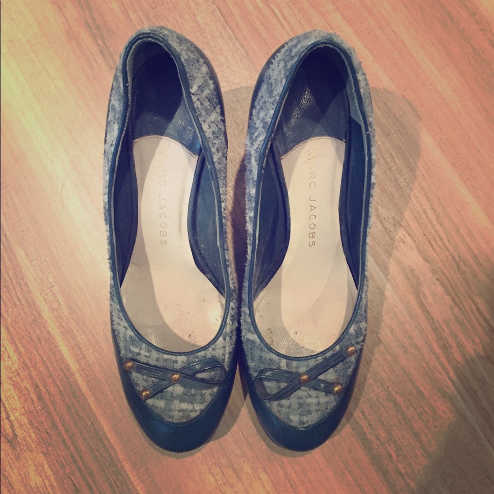 Marc Jacobs tweed/leather pumps