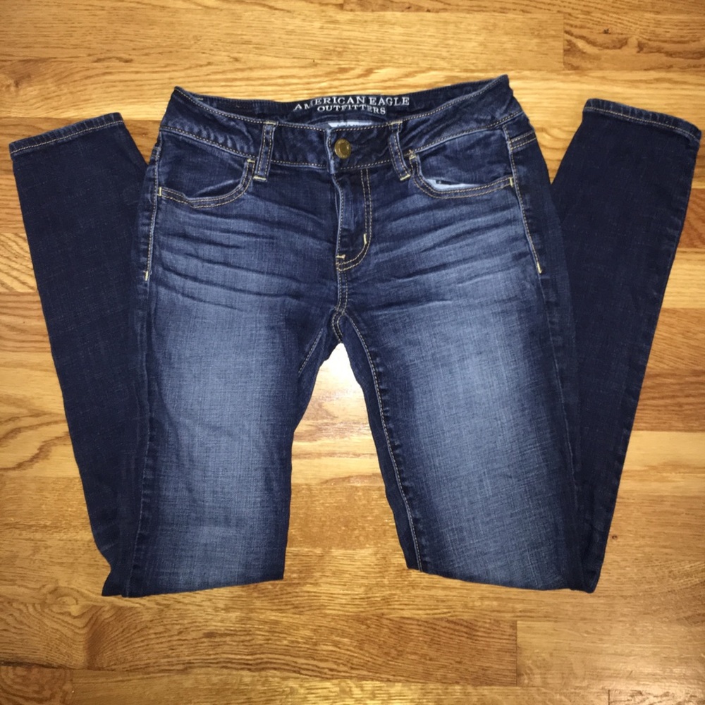 American Eagle blue skinny jeans Size 2