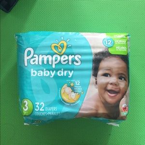 Size 3- PAMPER baby dry diapers