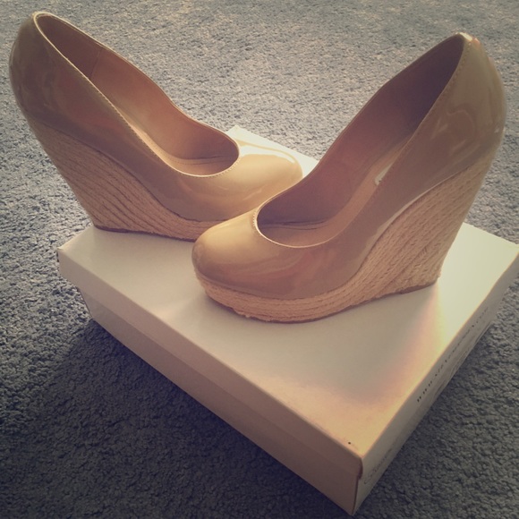 SOLD🖤Steve Madden Maryy Blush Wedges - Picture 1 of 5