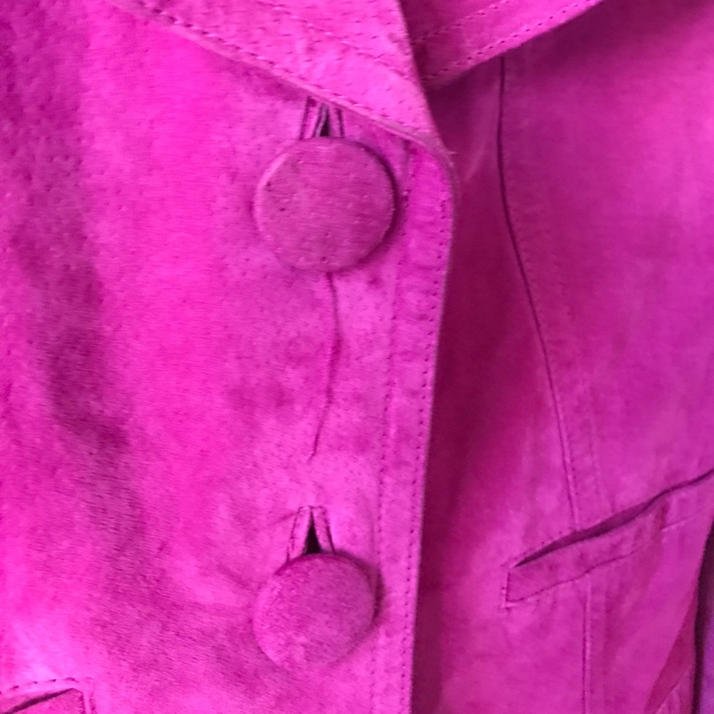 Chico'a Magenta Suede Jacket - Picture 3 of 6