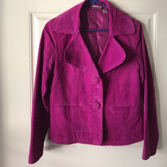 Chico's Jackets & Blazers - Chico'a Magenta Suede Jacket