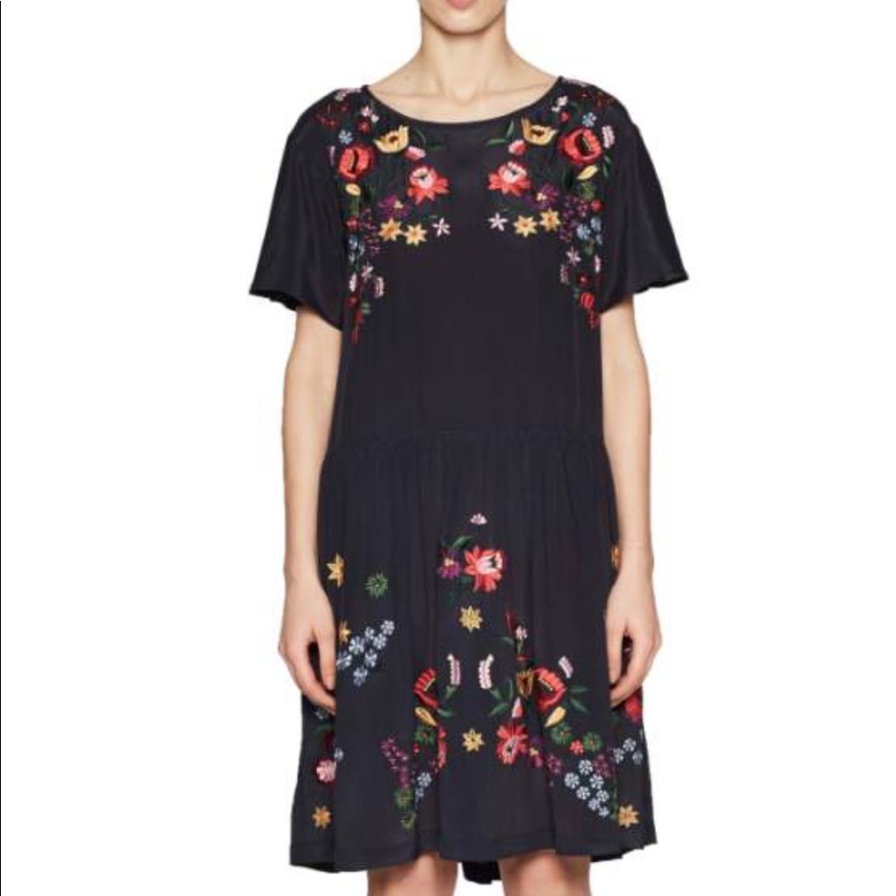 French Connection Alice Embroidered Dress NWT