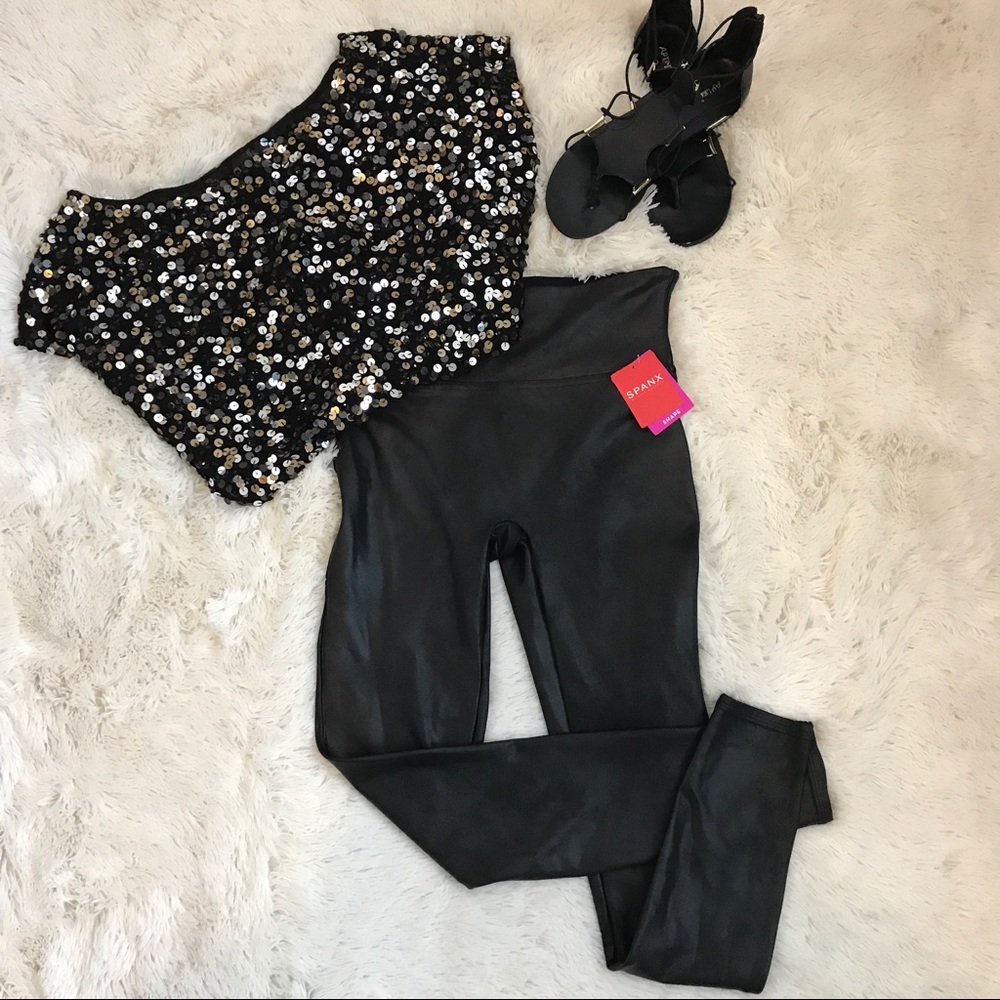 Spanx leather leggings