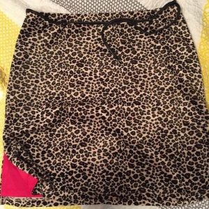 Plush Leopard Print Pink Pinup Skirt