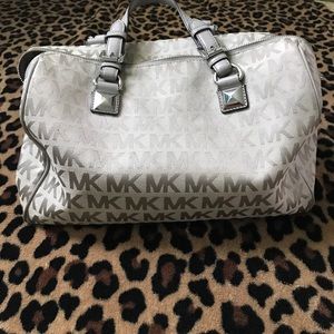 MK Grey large satchel