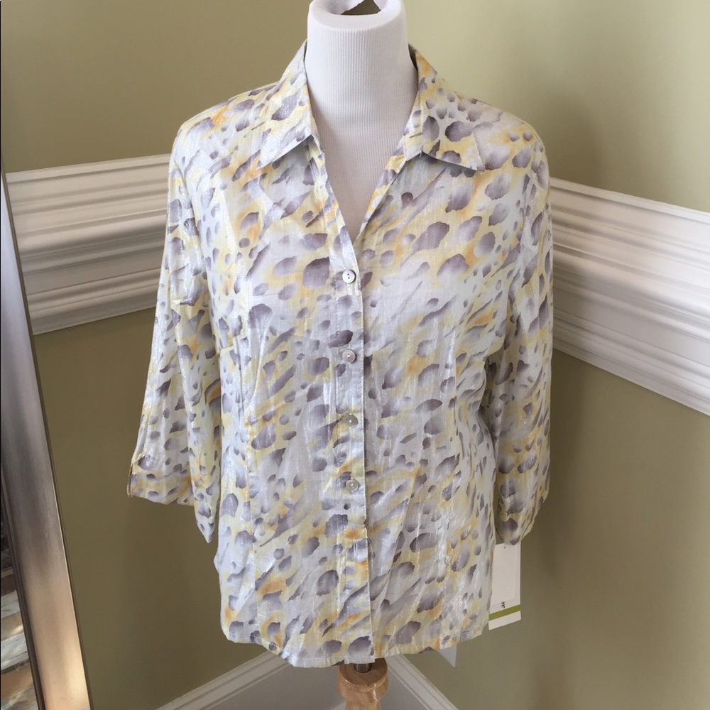 NWT Alfred Dunner Blouse size 14 Petite