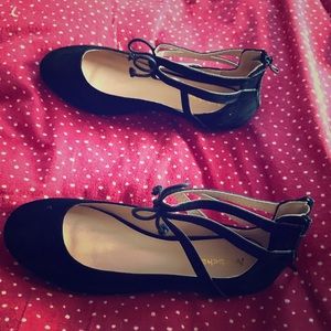 Brand new black suede flats!
