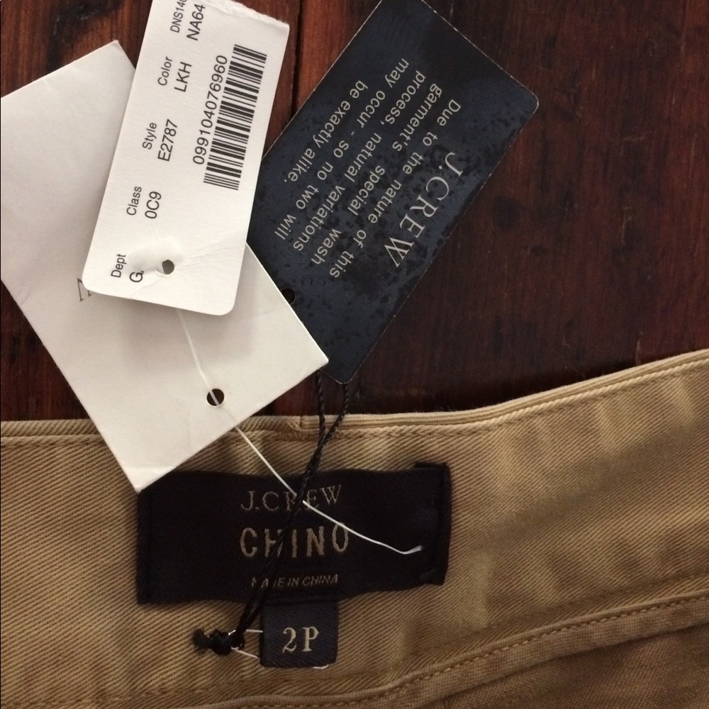 J Crew NWT boyfriend distressed khakis 2petite - Picture 3 of 7