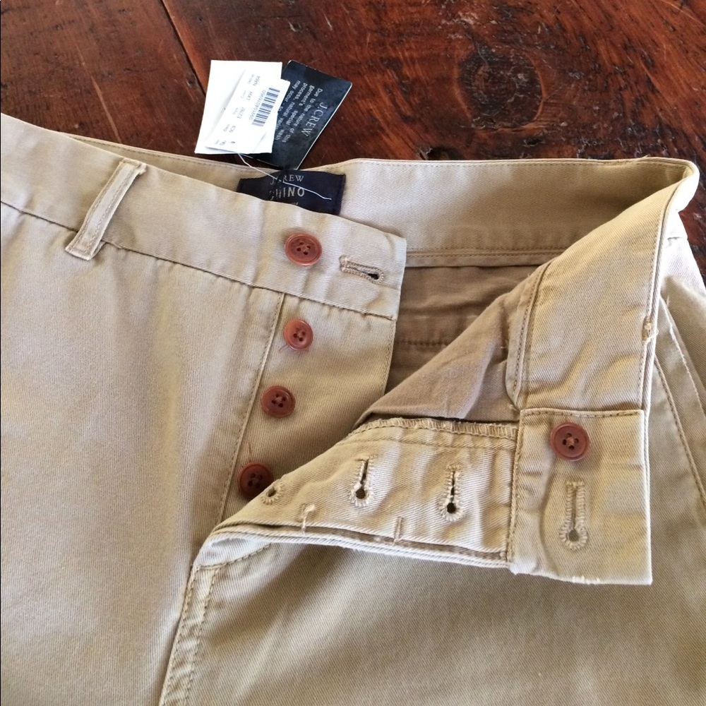 J Crew NWT boyfriend distressed khakis 2petite - Picture 4 of 7