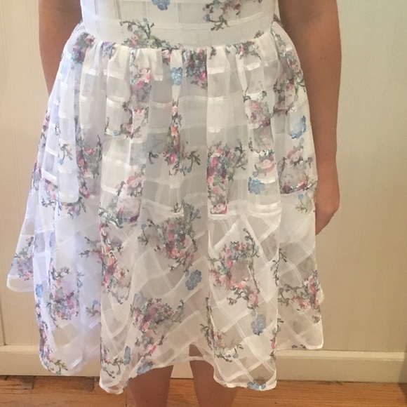 NWT ANTHROPOLOGIE PEONY GARDEN ORGANZA DRESS - Picture 3 of 8