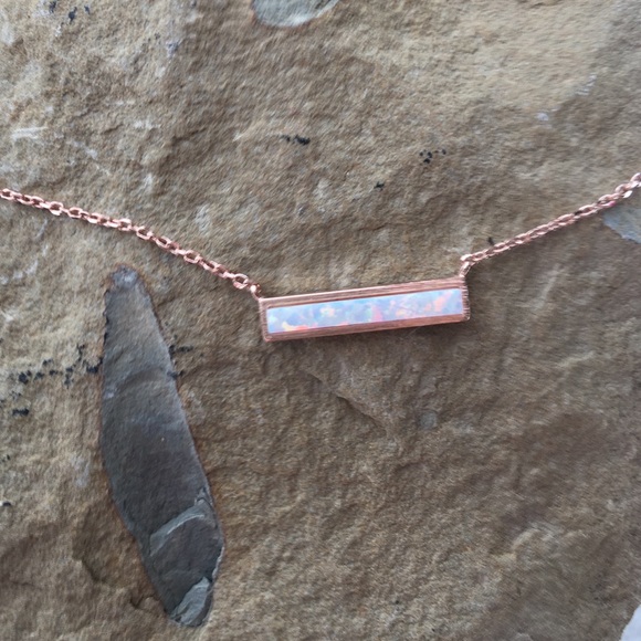Opal Bar Necklace - Picture 5 of 5