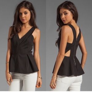 Rebecca Taylor Cut Out Peplum Top