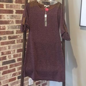 Ya brand Maroon 3/4 sleeve dress. New with tags