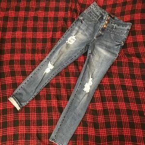 High waist skinny jeans