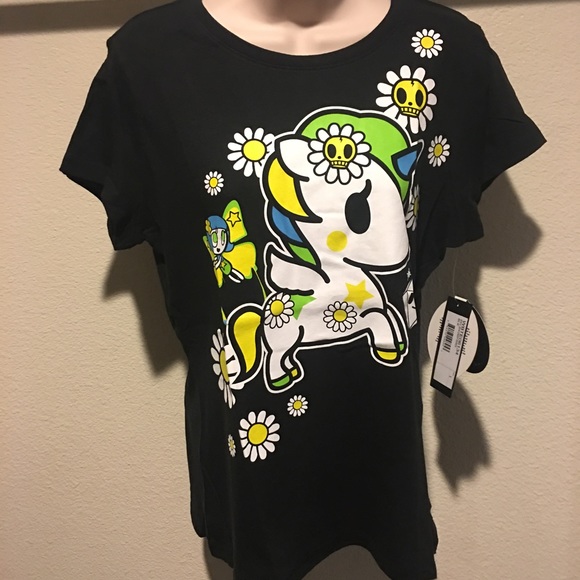 Tokidoki Daisy Dukes Unicorn Tshirt L Graphic Tee - Picture 1 of 7