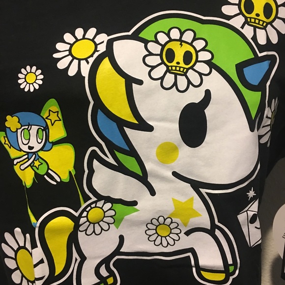 Tokidoki Daisy Dukes Unicorn Tshirt L Graphic Tee - Picture 2 of 7