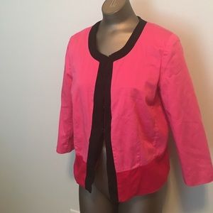 5/$25 Kim Rogers PL cotton stretch career jacket pink bl