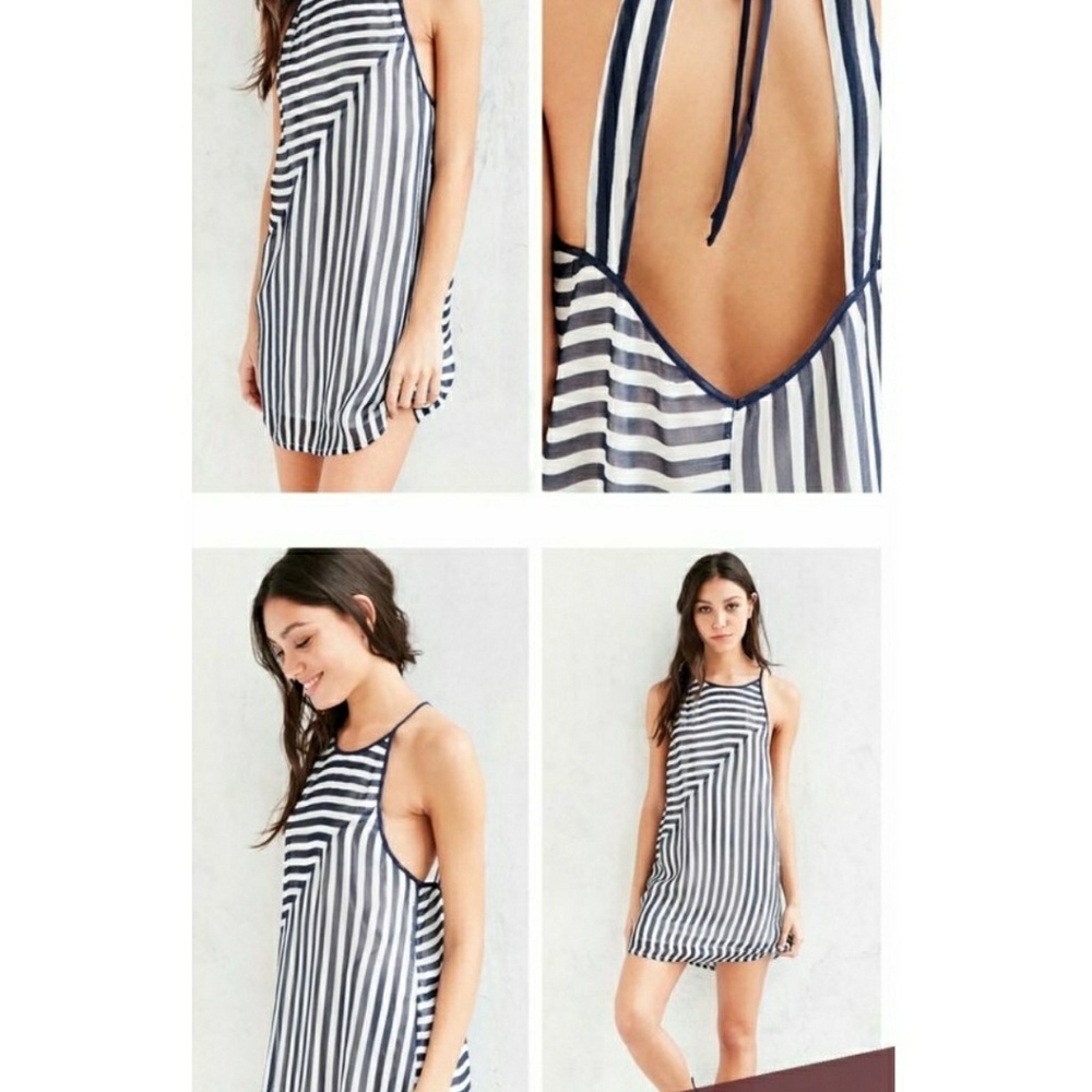 Cooperative magic eye striped mini dress NWT