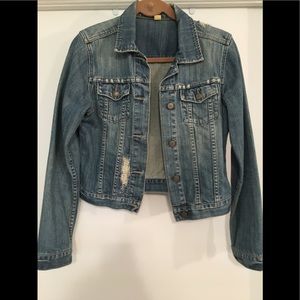 Distressed Denim Jacket American Eagle