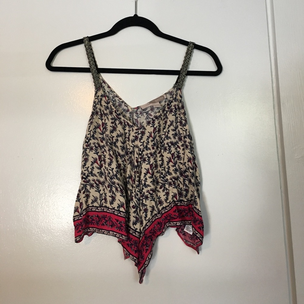 forever 21 boho crop top w/ embellished straps.