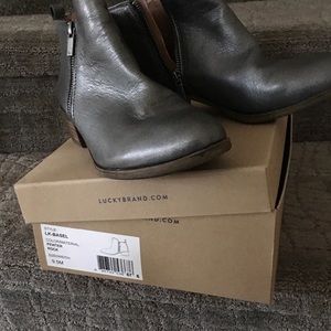 Booties- pewter color size 9.5