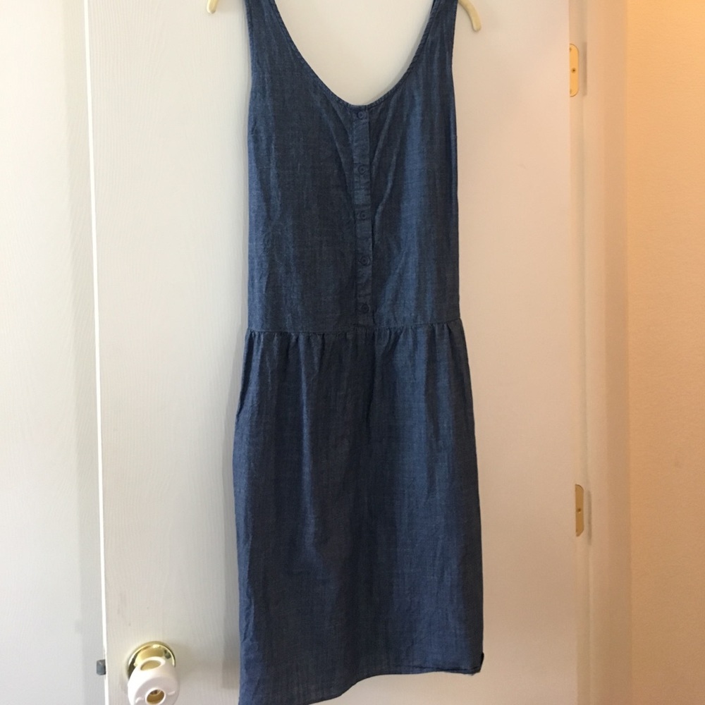 Gap chambray tank dress large pockets