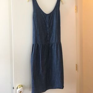 Gap chambray tank dress large pockets