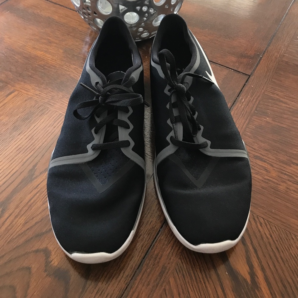 Black Nike workout shoes