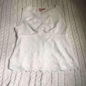 White Sleeveless Top