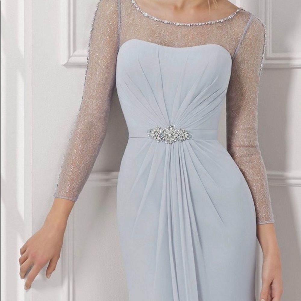 Mori Lee VM collection Illusion Scoop Neck
