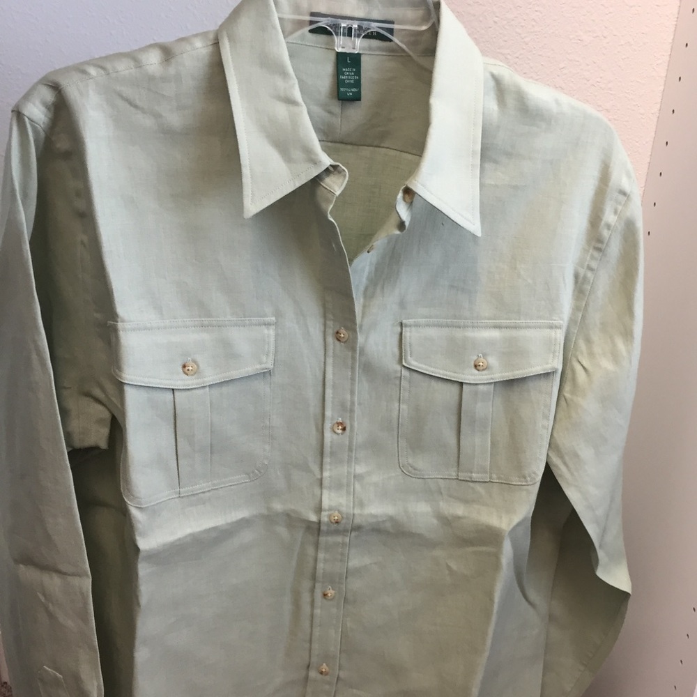 Green/khaki Ralph Lauren button down