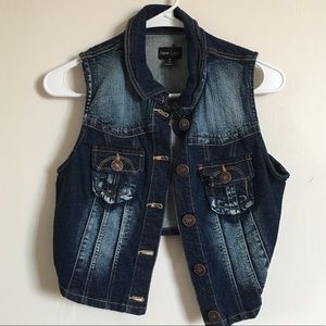 Sleeveless Jean Jacket Vest