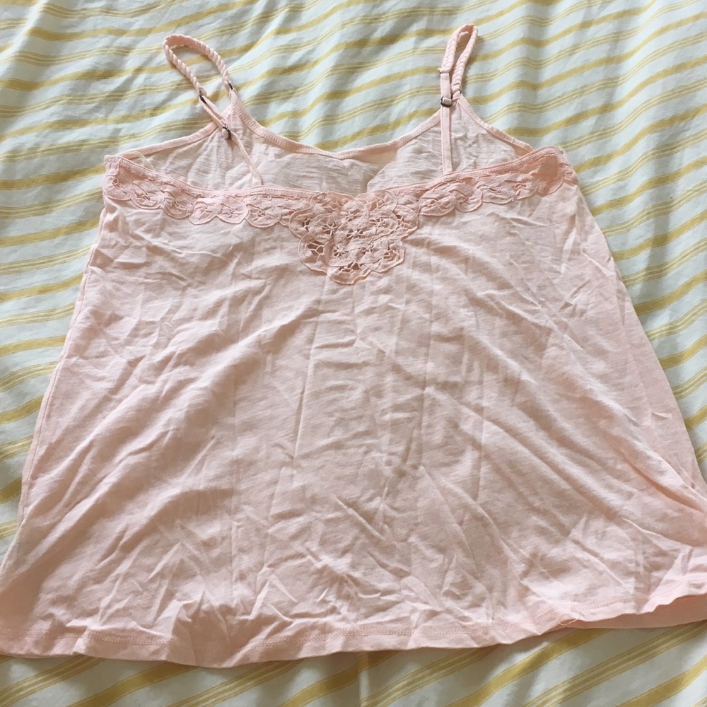 Aerie Blush Pink Camisole Lace Detail