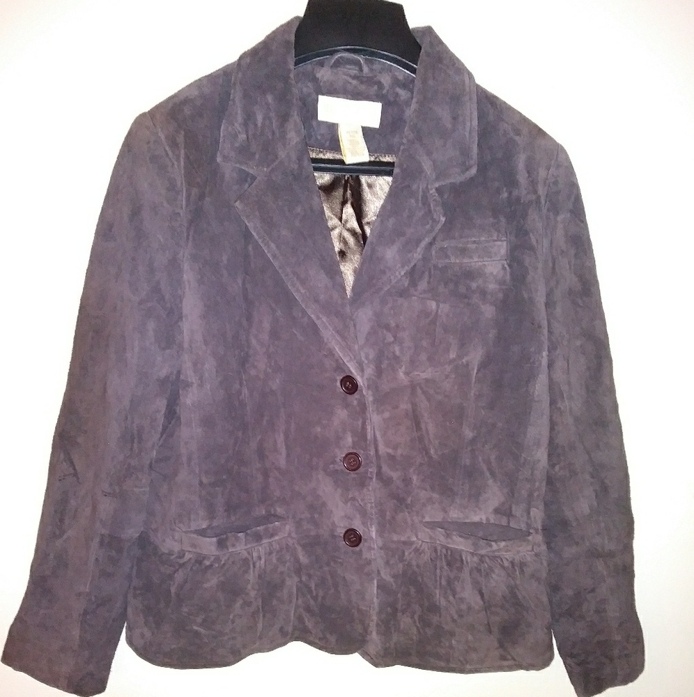 Women's Brown Suede Blazer