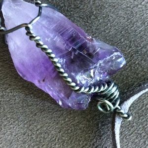 Raw Amethyst necklace