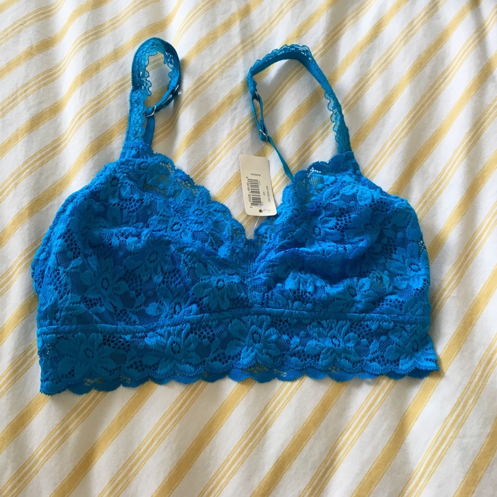 Aerie Bright Blue Lace Bralette