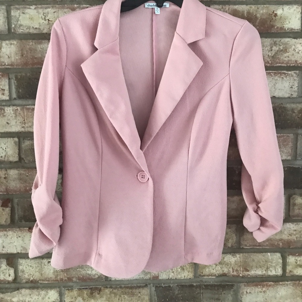 Blazer with scrunch sleeves