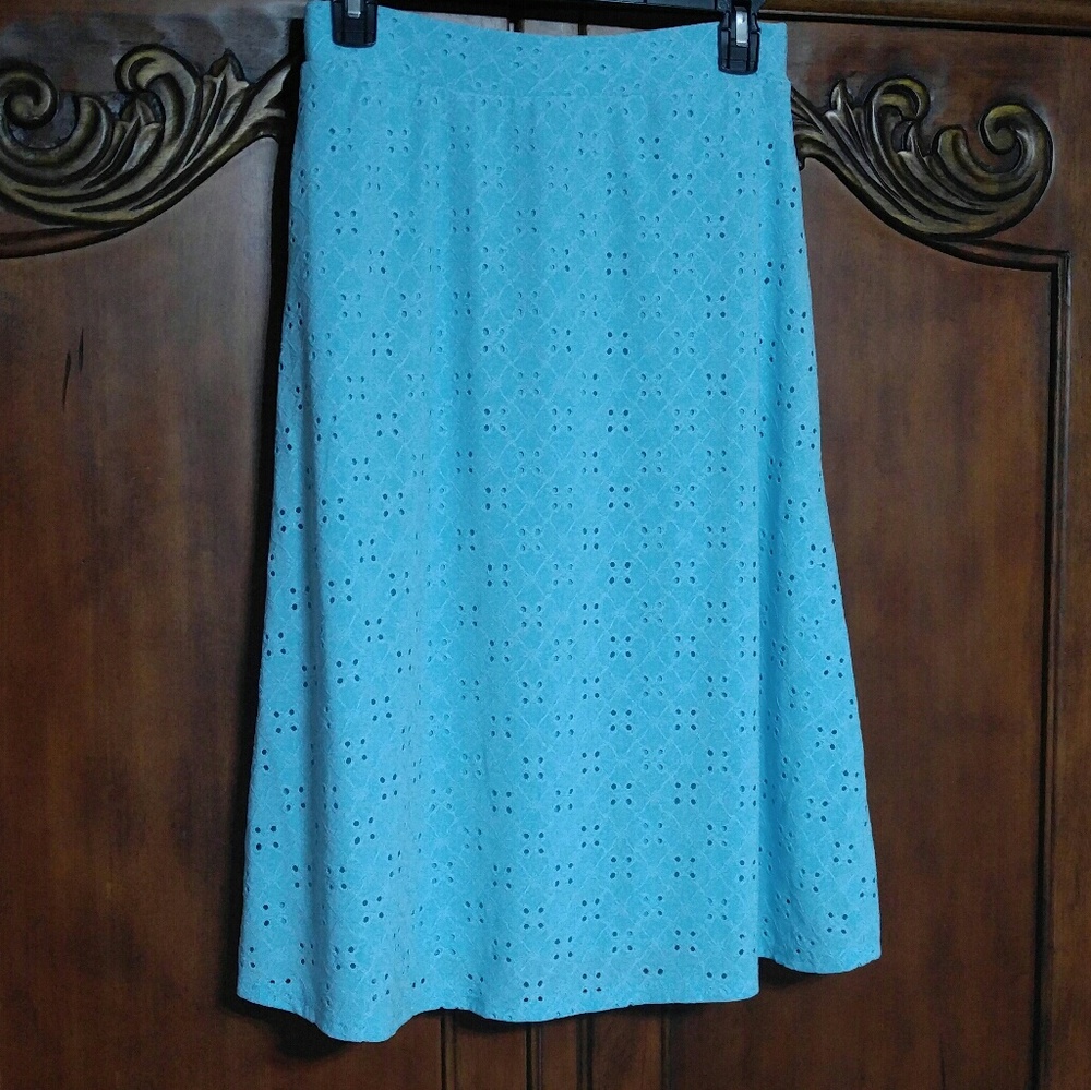 Ashley Blue Sky blue skirt.