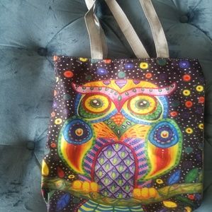 Owl tote reusable shopping bag