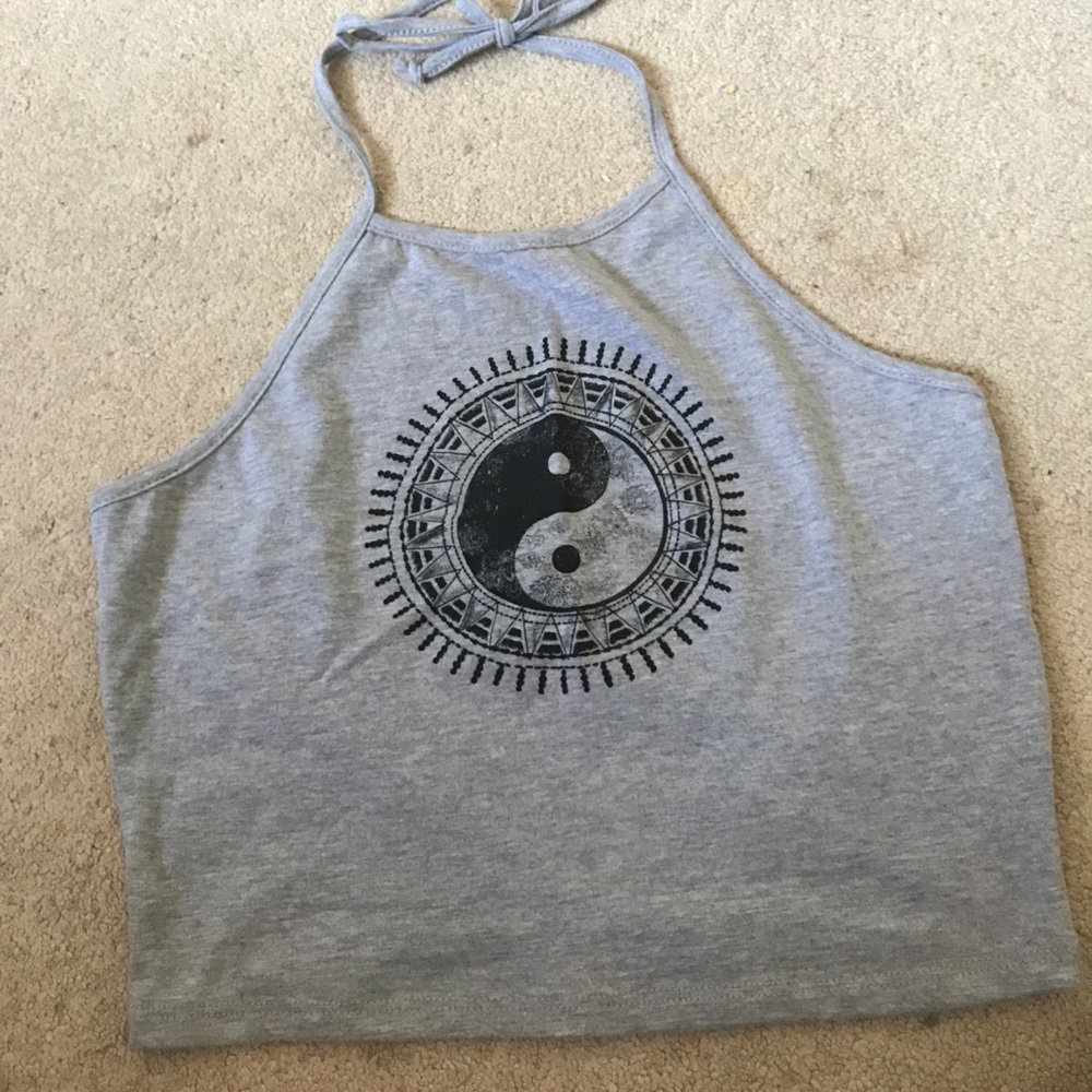Yin yang halter top