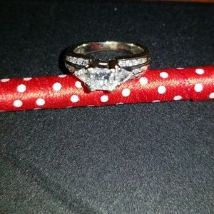 18K white Gold W/Genuine Diamonds
