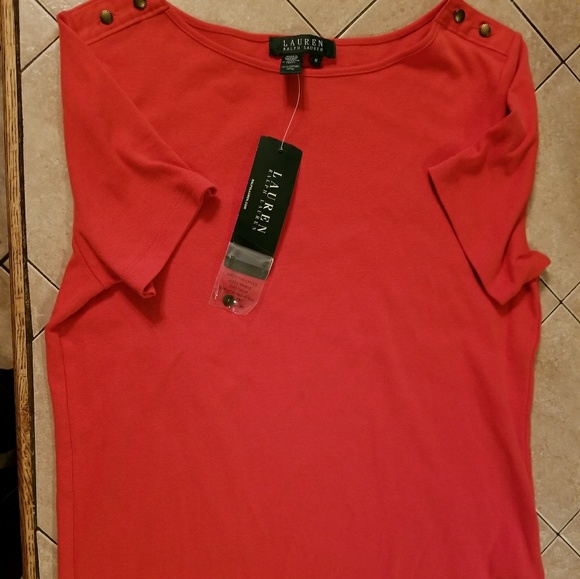 Ralph Lauren Tops - Brand new persimmon colored tshirt