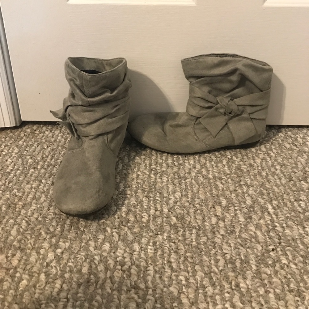 Gray booties