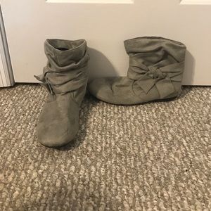 Gray booties