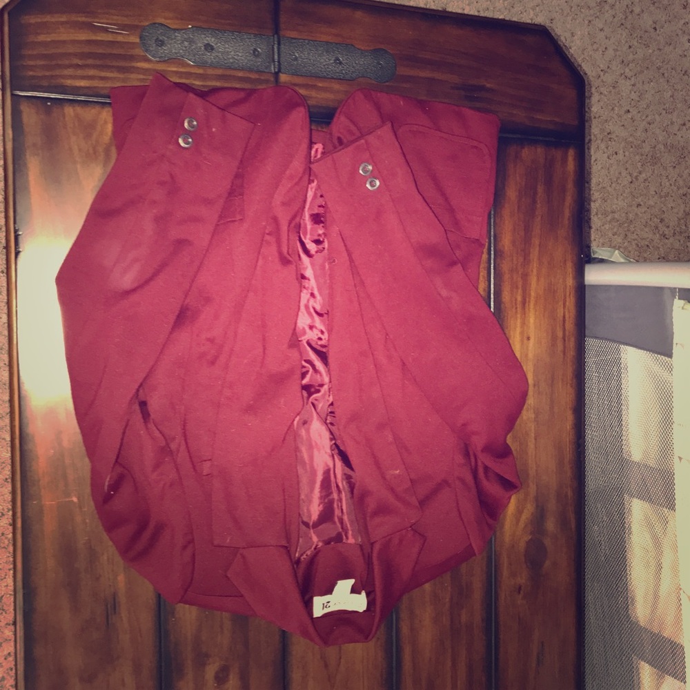 Burgundy blazer