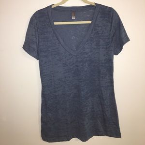 Faded blue Next Level Apparel V-neck