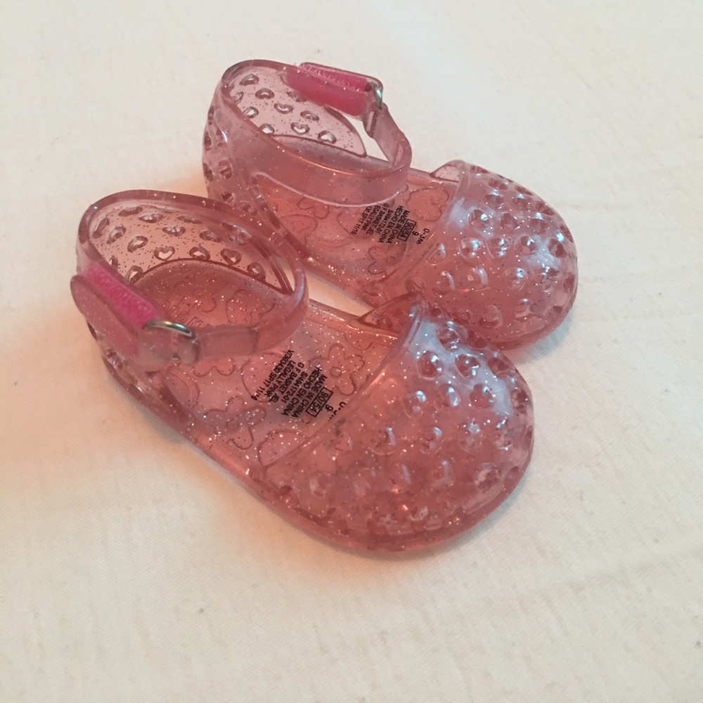 Glitter Pink baby girl Jellies 0-3m Old Navy