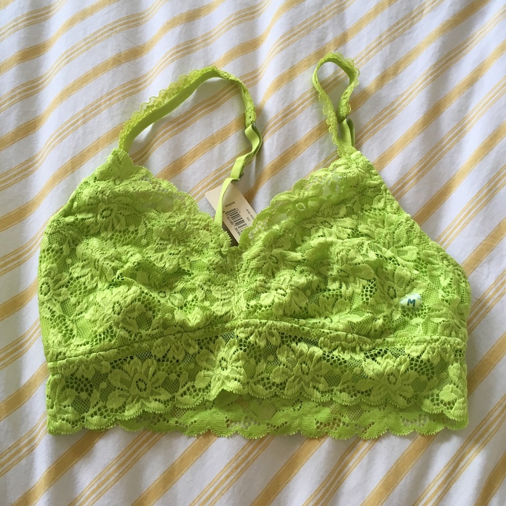 Aerie Key Lime Green Lace Bralette
